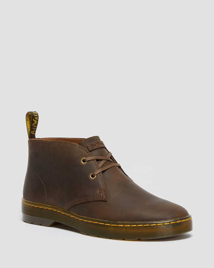 Dr. Martens Cabrillo Crazy Horse Lær Desert Støvler Herre Mørke Brune [4538ADPFY]